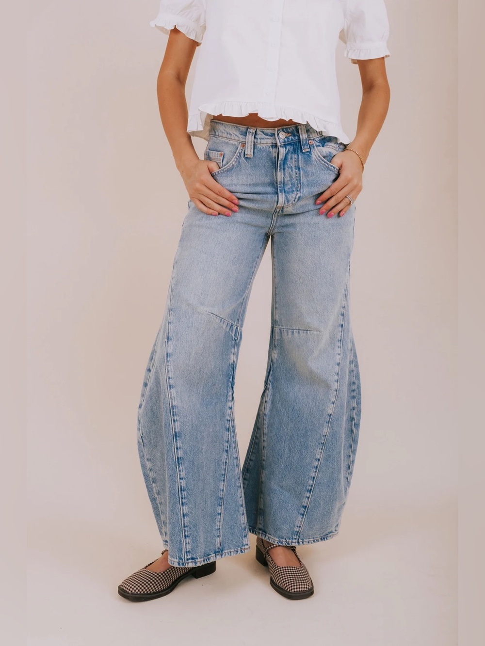 ▪️We The Free Eden Slouchy Wide Leg Jeans Fast Forward Wash 31 Short NWT